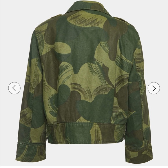 Zadig & Voltaire Kaleno Camou Jacket in Spi Green Military XS - Picture 5 of 7